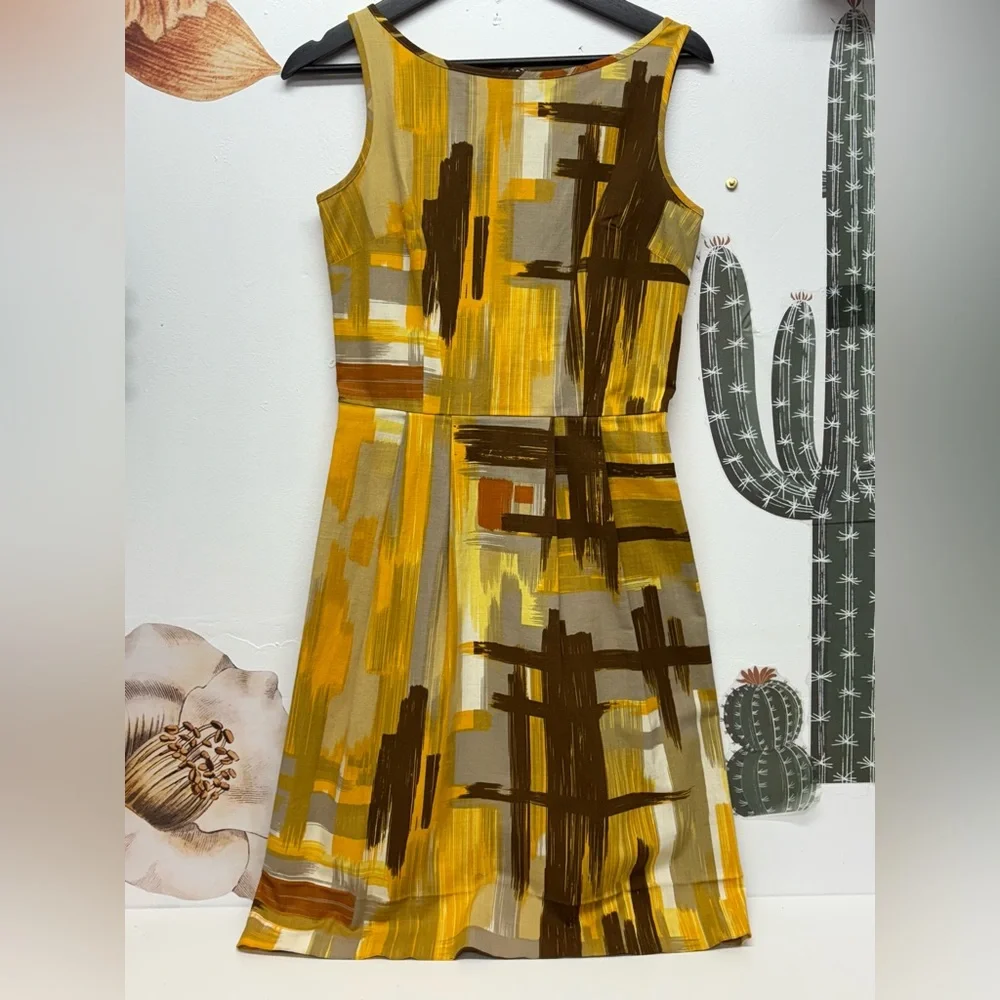 TABITHA Anthropologie Brushstroke Print Sheath Dress - Picture 2 of 15